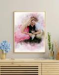 Personalized Watercolor Portrait Gift for Her