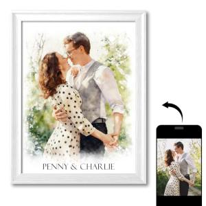 Custom Watercolor Portrait Canvas Print for All Occasions