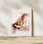 Personalized Watercolor Portrait Gift for Her