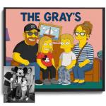 Custom Cartoon Family Portrait Wall Art Poster