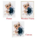 Custom Watercolor Couple Portrait from Photo