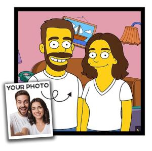 Custom Simpsons-Style Cartoon Portrait from Your Photo