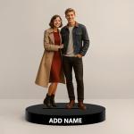 Custom Cartoon Couple Desk Ornament with Photo