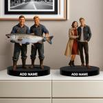 Custom Cartoon Couple Desk Ornament with Photo