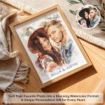 Custom Watercolor Portrait Canvas Print for All Occasions