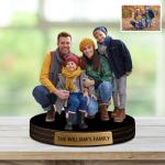 Custom Cartoon Couple Photo Desk Decor Plaque