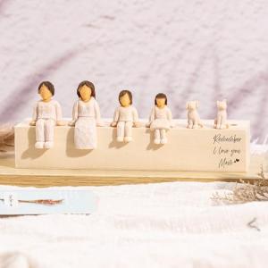 Custom Family Figurines - Hand-Painted Mom Sculpture