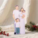 Personalized Family of 4 Figurine Sculpture