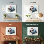 Custom Watercolor Family Portrait Canvas Print