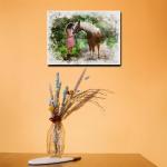 Personalized Watercolor Portrait Canvas Wall Art