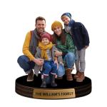 Custom Cartoon Family Figurine Desk Decor Gift