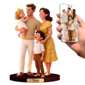 Custom Cartoon Photo Figurine for Desk Decor