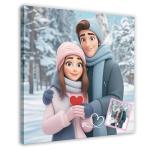Personalized Cartoon Portrait Canvas Wall Art