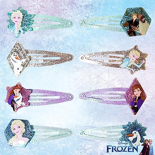 Disney Frozen Snap Hair Clips for Kids - 8 Pack