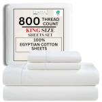 Luxury 100% Egyptian Cotton King Sheet Set