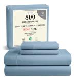 Soft 800 Thread Count Egyptian Cotton King Sheet Set