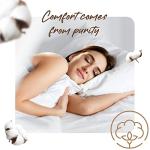 4 Ivory Egyptian Cotton Pillow Cases, 800 TC