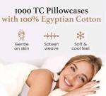 1000 TC Ivory King Pillowcases - Set of 4