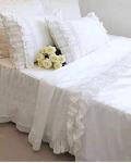 White Egyptian Cotton Ruffled Pillow Shams (2-Pack)