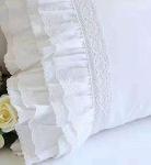 White Egyptian Cotton Ruffled Pillow Shams (2-Pack)