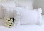 White Egyptian Cotton Ruffled Pillow Shams (2-Pack)