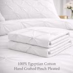 Pinch Pleated Egyptian Cotton Pillow Shams Set of 2