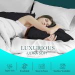 Black Pinch Pleated Egyptian Cotton King Pillow Shams