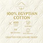 Pinch Pleated Egyptian Cotton Pillow Shams Set of 2