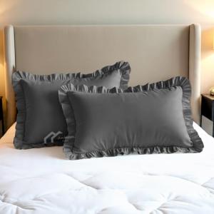 King Ruffle Pillow Shams - 100% Egyptian Cotton