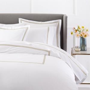 Soft 400-Thread Egyptian Cotton Embroidered Duvet Set