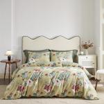 Yellow Red Floral Egyptian Cotton Queen Bedding Set