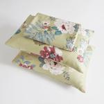 Yellow Red Floral Egyptian Cotton Queen Bedding Set