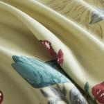 Yellow Red Floral Egyptian Cotton Queen Bedding Set