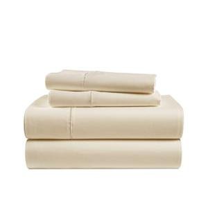 Ivory 100% Egyptian Cotton Queen Bed Sheet Set