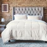 Box Stitch Faux Fur Comforter Set