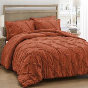 Burnt Orange Queen Comforter Set - Soft Boho Style