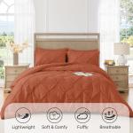 Burnt Orange Queen Comforter Set - Soft Boho Style