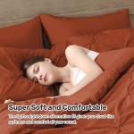 Burnt Orange Queen Comforter Set - Soft Boho Style