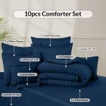10 Piece Egyptian Cotton Reversible Comforter Set