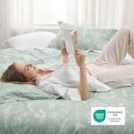 Sage Green Floral Queen Comforter Set - 3 Pieces