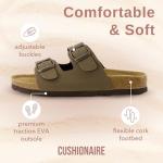 CUSHIONAIRE Women’s Cork Footbed Lane Sandals