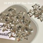 20 Pack Star Hair Clips - Non-Slip Y2K Style