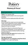 Potter's Herbals Memory & Focus Capsules, 60 Count
