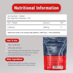 200mg Caffeine Tablets for Energy & Focus