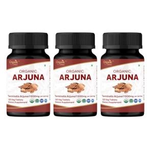 Organic Arjuna Tablets - Pack of 3
