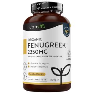 Organic Fenugreek Capsules - 240 Count, 2250mg