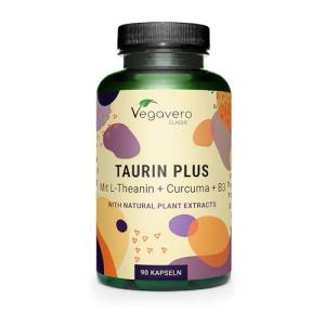 Vegavero L-Taurine 1000 mg Capsules with L-Theanine