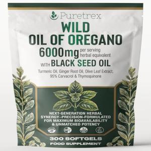 Wild Oregano Oil with Black Seed & Turmeric 300 Softgels