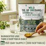 Wild Oregano Oil with Black Seed & Turmeric 300 Softgels