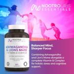 Ashwagandha & Lion's Mane Capsules for Focus & Calm